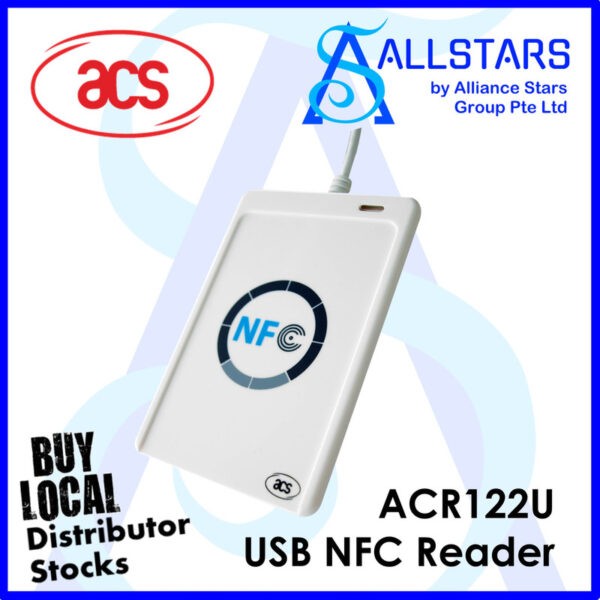 ACS ACR122U CEPASLink CEPAS Card Reader / USB NFC Reader (Support EZ-Link / NETS FlashPay / TransitLink Concession) (Local Warranty 1year with Distributor)
