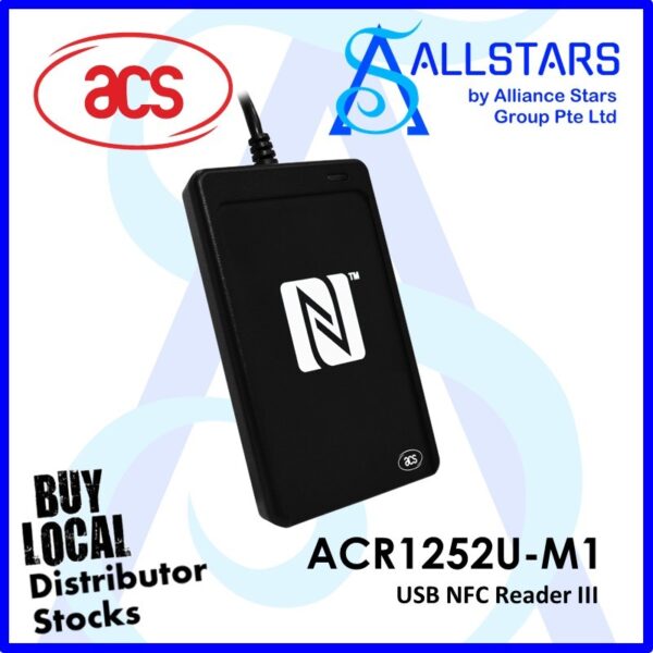 ACS ACR1252U-M1 CEPAS Contactless Smart Card Reader (Warranty 1year with Local Distributor AlphaWireless / Register via email for activation code)