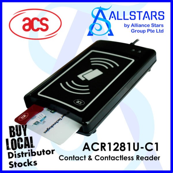ACS ACR1281U-C1 CEPASLink Combo Card Reader (support NETS Contact CashCard and AutoPass Contact CashCard and CEPAS Contactless EZ-Link, NETS Flashpay, New NETS CashCard, LTA Concession, AutoPass Contactless CashCard) (Local Warranty 1year with distributor)