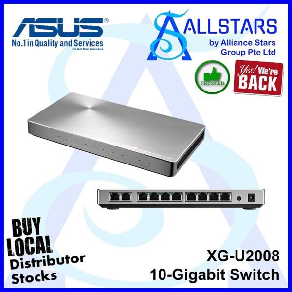 ASUS XG-U2008 / 10-Port Unmanaged Switch / 2x 10G Ports