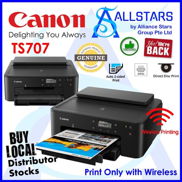 Canon PIXMA TS707 High Performance Wireless Printer for Home and Small Offices
