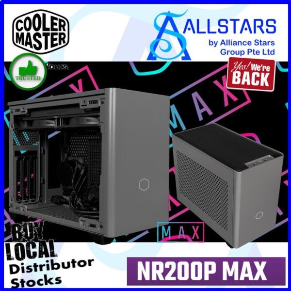 Cooler Master NR200P Max Mini-ITX Chassis (with 850W SFX PSU + 280mm AIO) – NR200P-MCNN85-SL0 (Warranty 2years with BanLeong)