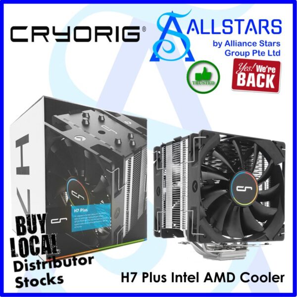 Cryorig H7 Plus Intel LGA1150/1151/1155/1156/AMD AM/FM Cooler (Warranty 2years with Local Distributor Corbell)