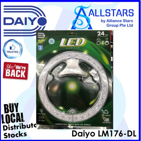 DAIYO LM176-DL Day Light / LM-176 24W LED Replacement / 6000K / LED Module