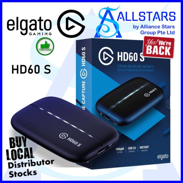 ELGATO HD60 S+ Game Capture (4K60 HDR PassThrough / 1080p60 HDR Capture) / USB3.0 (Warranty 2years with Local Distributor Convergent)