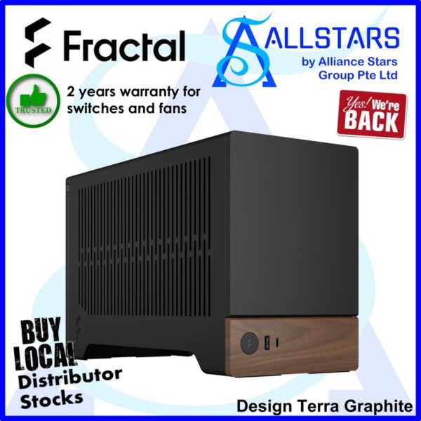 Fractal Design Terra mini ITX Chassis – Graphite : FD-C-TER1N-01