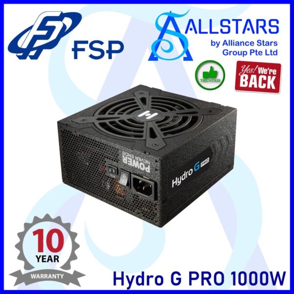 FSP Hydro G PRO 1000W 80+GOLD ATX3.0 / PCIE Gen5 Power Supply – HG2-1000