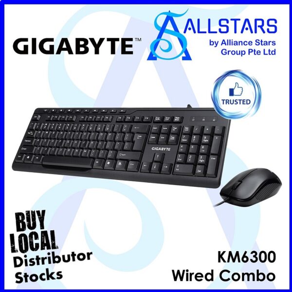 Gigabyte KM6300 Wired Combo With Multimedia Controls – GK-KM6300 (Warranty 6months with Local Distributor CDL)
