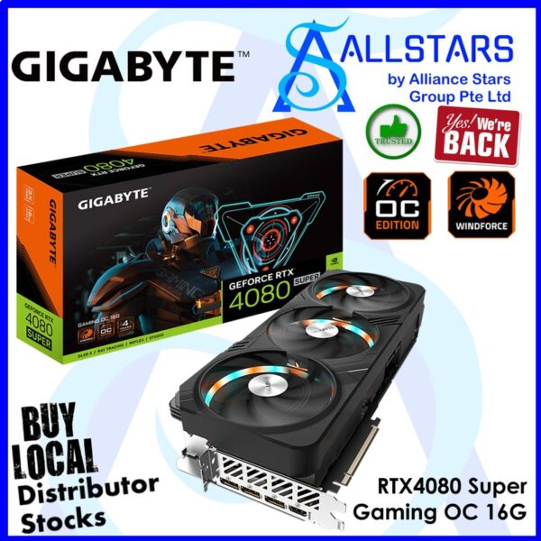 Gigabyte Geforce RTX 4080 SUPER Gaming OC 16GB PCI-Express x16 Gaming Graphics Card – GV-N408SGAMING OC-16GD