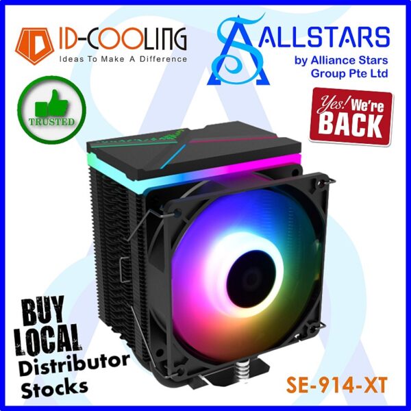 ID-Cooling SE-914-XT ARGB CPU Cooler (support LGA1700 / TDP 150W) (Warranty 3years with TechDynamic)