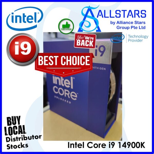 Intel Core i9 14900K 14Gen LGA1700 Box Processor (P-Core : 8, E-core : 16, P-Base-Clock : 3.2GHz, Cache : 36MB, No thermal solution)