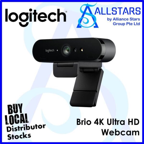 LOGITECH BRIO 4K ULTRA HD WEBCAM – 960-001105 (Warranty 3YRS W/BANLEONG)