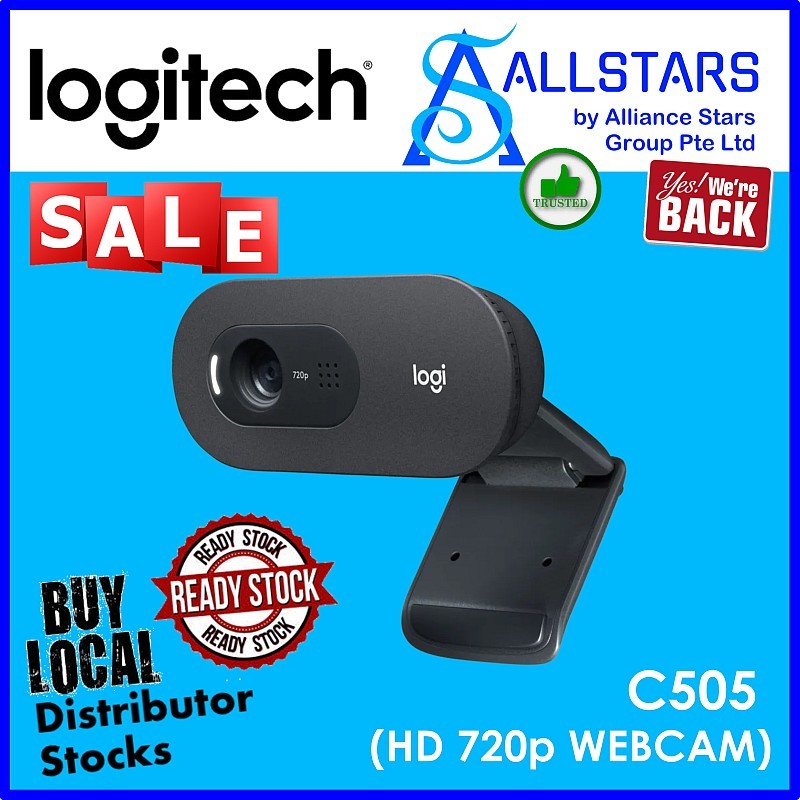 Headless count forum Logitech C505 HD Webcam HD Video Calls with Long Range MIC - 960-001370  (Warranty 1year with BanLeong) - ALLSTARS by Alliance Stars Group P/L