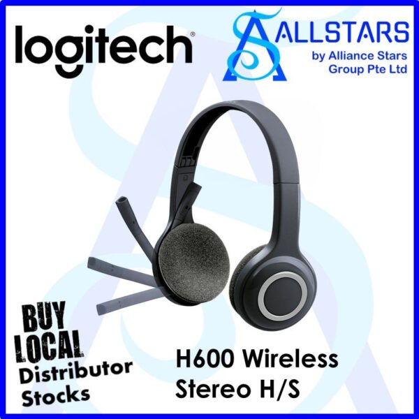 LOGITECH H600 WIRELESS STEREO HEADSET – 981-000504 (Warranty 2YRS W/BANLEONG)