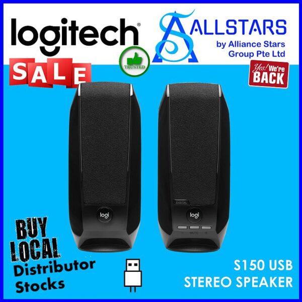 Logitech S150 2.0 USB Stereo Speakers / 2.4W – 980-001368