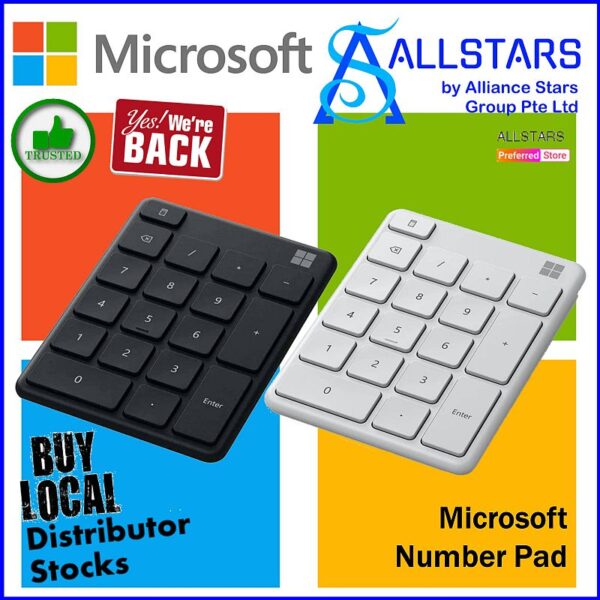 Microsoft Bluetooth Number Pad – Glacier : 23O-00021