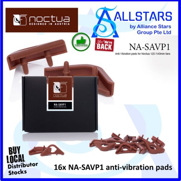 NOCTUA NA-SAVP1 Anti Vibration Pads for Noctua 120mm/140mm Fans (16x brown NA-AVP1 anti-vibration pads) – NA-SAVP2