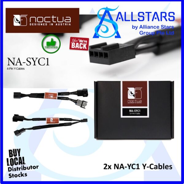 NOCTUA NA-SYC1 4-pin Y-Cables (2x NA-YC1 Y-Cables) / PWM – NA-SYC2