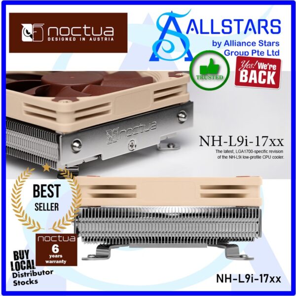 NOCTUA NH-L9i-17xx L-Type Low Profile Cooler (HxWxD : 95x95x37) – NH-L9i-17xx