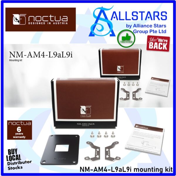 NOCTUA NM-AM4-L9aL9i Mounting Kit for L9i – NM-AM4-L9aL9i (Warranty not applicable as it’s bracket only)