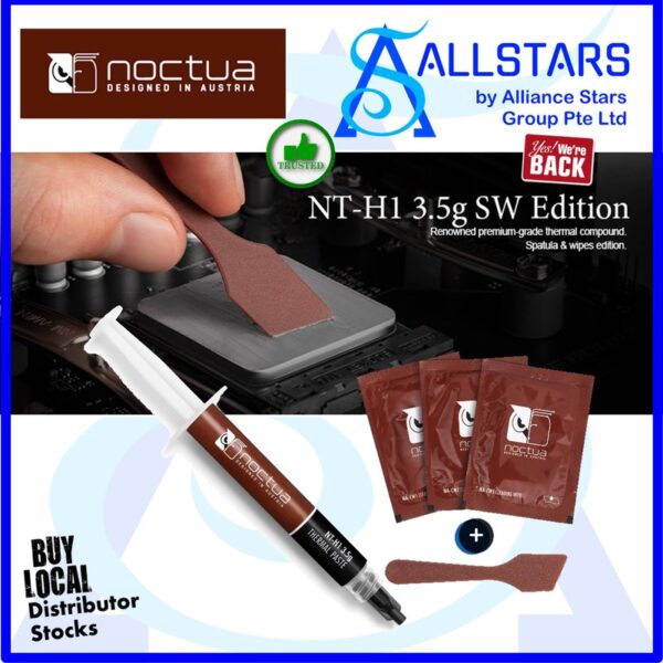 NOCTUA NT-H1 3.5g SW-Edition with 3pcs NA-CW1 cleaning wipes + Spatula x2