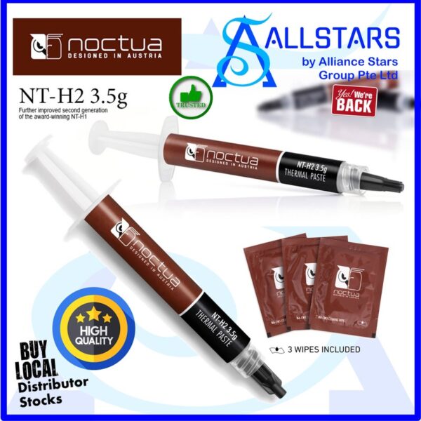 NOCTUA NT-H2 3.5g Thermal Paste with 3pcs Cleaning wipes included