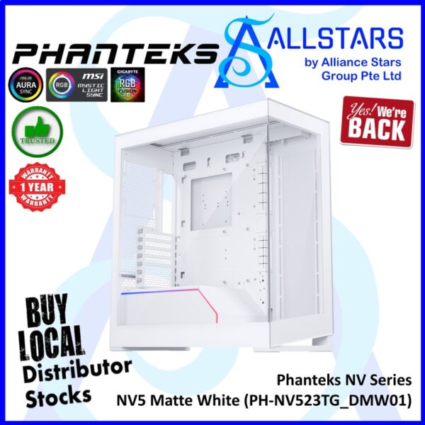 Phanteks NV5 (Satin Black) ATX Tower Chassis / D-RGB controller – Satin Black :  PH-NV523TG_DBK01