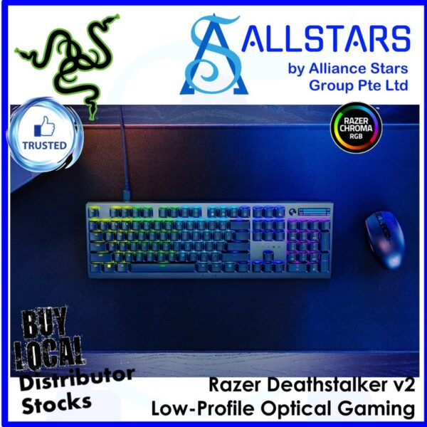 Razer DeathStalker V2 Low-Profile Optical Gaming Keyboard / Razer Chroma RGB  – RZ03-04500100-R3M1