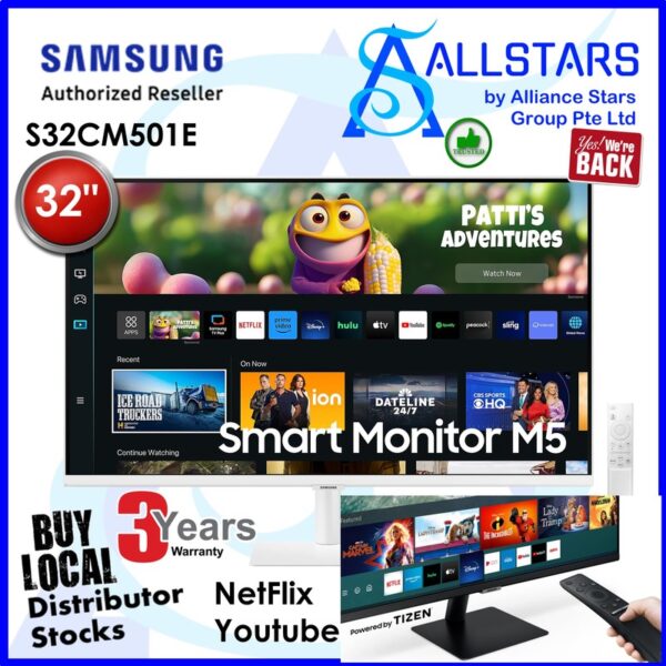 Samsung S32CM501 / S32CM501EE 32 inch Smart Monitor (White) / Smart Monitor M5 White M50C