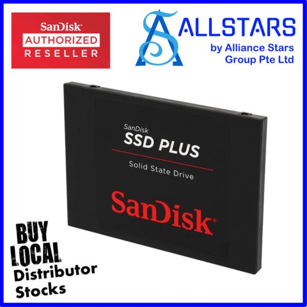 SanDisk 480GB SSD Plus int 2.5″ SATA3 SSD – SDSSDA-480G-G26 (Local Warranty with 3years with Local Distributor)