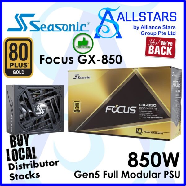SeaSonic Electronics 750W FOCUS GX ATX 3.0 80 ATX3-FOCUS-GX-750