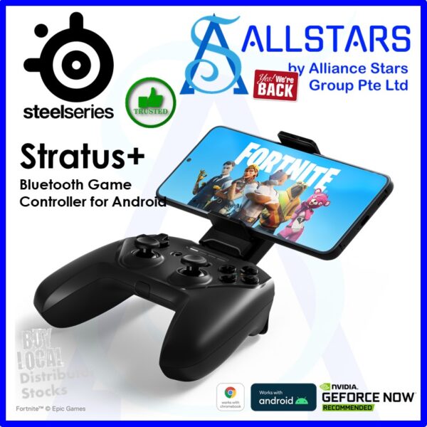 Steelseries Stratus+ Wireless Mobile Gaming Controller / Android via Bluetooth / Windows via USB – 69076 (Warranty 1year with HweeSeng)