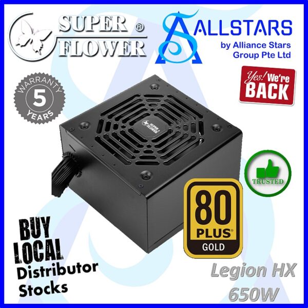 SuperFlower Legion HX 650W / 80+GOLD  / non-modular / SF-650P14XE(HX) (Warranty 5years with TechDynamic)