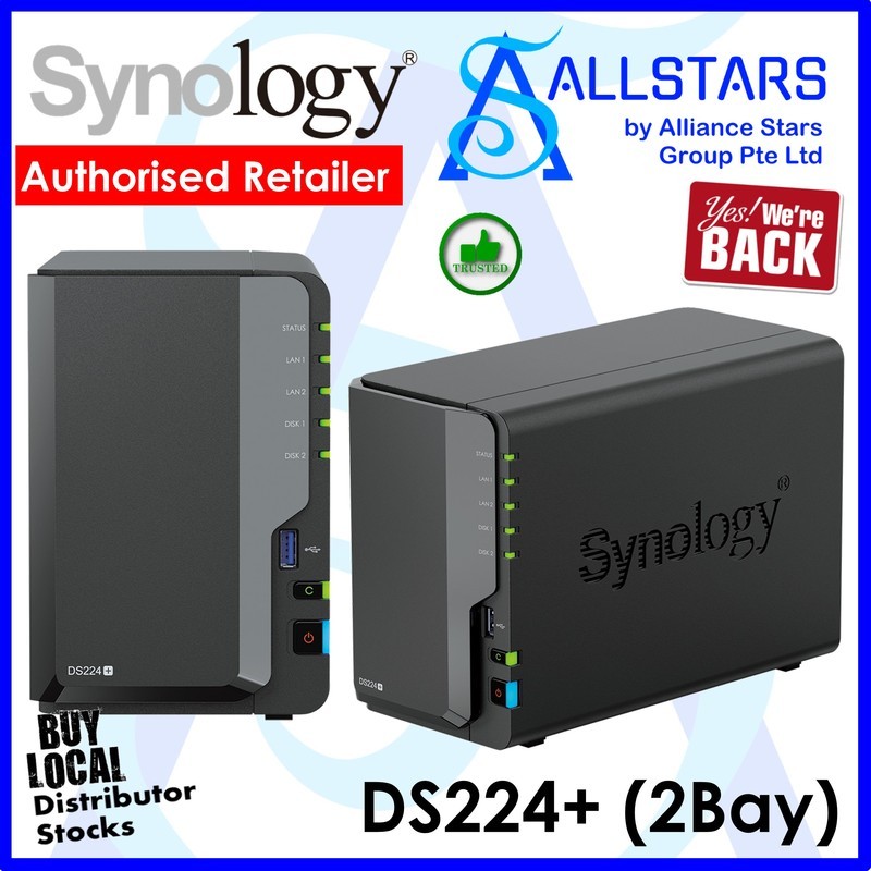 Synology 2-Bay DiskStation DS224+ (Diskless)