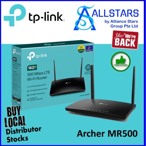 TP-Link Archer MR500 4G+ Wireless-AC1200 Dual Band Gigabit Router