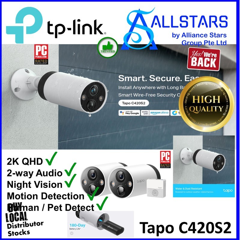 TP-Link Tapo 2K QHD Security Camera Outdoor Wired, Starlight Sensor for  Color Night Vision, Free AI Detection, Works with Alexa & Google Home