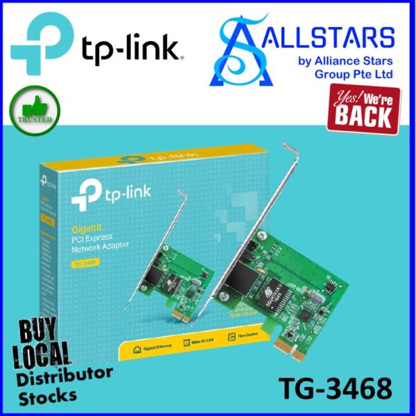 TP-Link TG-3468 Gigabit PCI-Express Network Adapter (Warranty 3years with TP-Link SG)