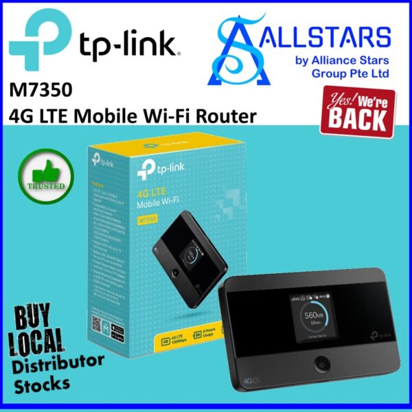 TP-Link M7350 4G LTE Mobile Wi-Fi Router (Local Warranty 3years with TP-Link SG)