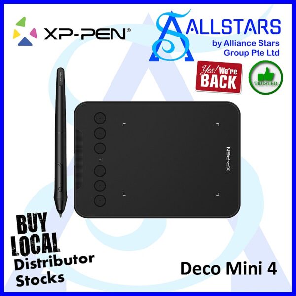 XP-Pen Deco Mini 4 Graphics Tablet / 4x3inch (Warranty 1year with Avertek)