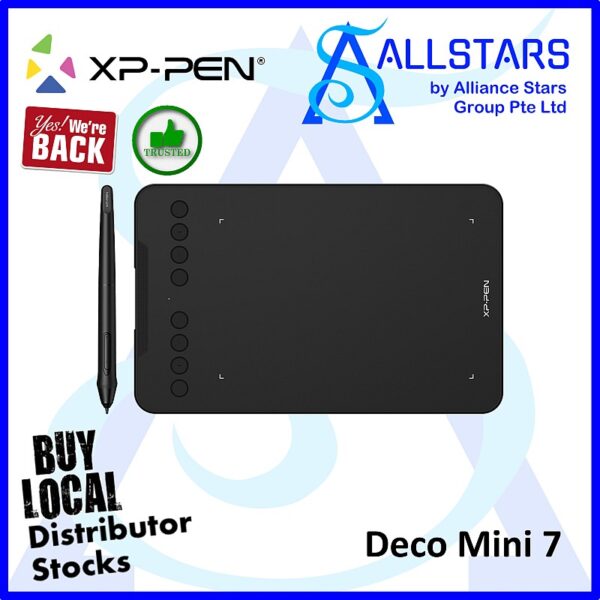 XP-Pen Deco Mini 7 Graphics Tablet / 7×4.37 inch (Warranty 1year with Avertek)