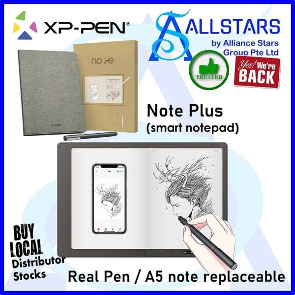 XP-PEN Note Plus Bluetooth Writing Tablet (Warranty 1year with Local Distributor Avertek)