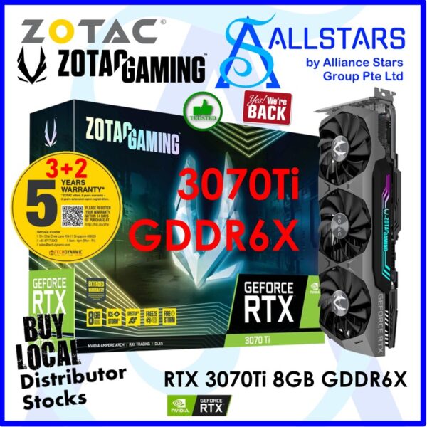 ZOTAC Gaming Geforce RTX 3070 Ti 8GB GDDR6X PCI-Express x16 Gaming Graphics Card – ZT-A30710Q-10P