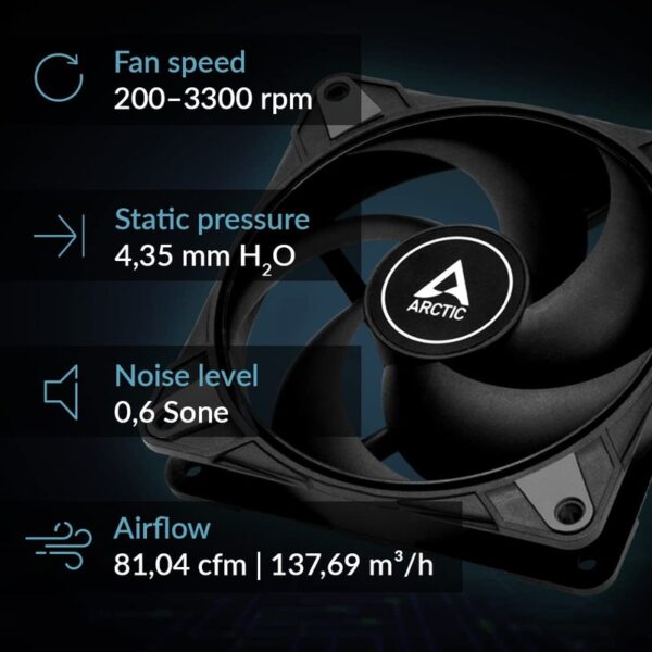 ARCTIC P12 Max High Performance 120mm PWM Fan – ACFAN000280A