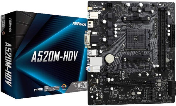 ASRock A520M-HDV AMD AM4 Mainboard (Warranty 3years with TechDynamic)