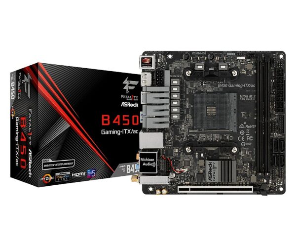 ASRock Fatality B450 Gaming-ITX/AC AMD AM4 ITX Mainboard (Warranty 3years with TechDynamic)