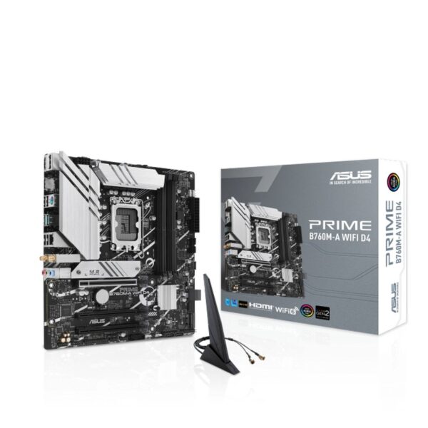 ASUS Prime B760M-A WIFI D4 Intel B760 LGA1700 Mainboard – PRIME B760M-A WIFI D4 (Warranty 3years with Avertek)