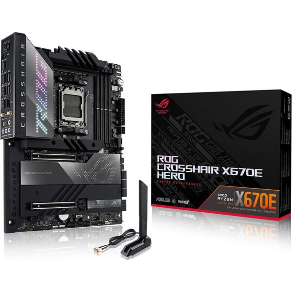 ASUS ROG Crosshair X670E Hero AMD AM5 Mainboard – ROG CROSSHAIR X670E HERO (Warranty 3years with Avertek)