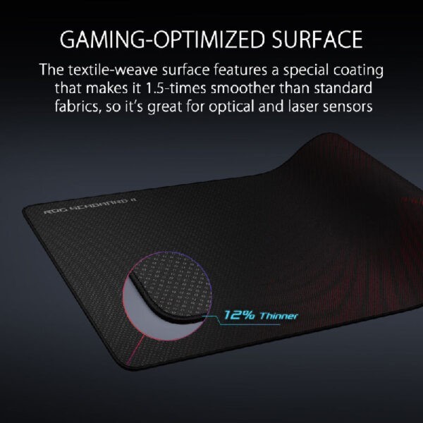 ASUS ROG SCABBARD II Gaming Mouse Mat / Water, Oil & Dust Repellant Gaming Mouse Pad / NC08-ROG SCABBARD II (Warranty 2years with BanLeong)