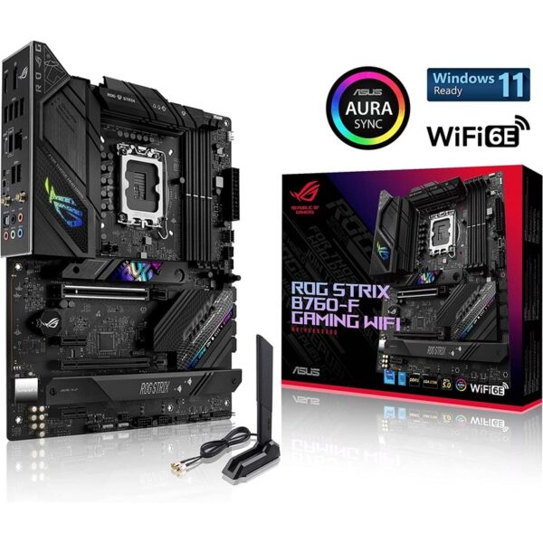 ASUS ROG STRIX B760-F Gaming WIFI Intel B760 LGA1700 Mainboard – ROG STRIX B760-F GAMING WIFI (Warranty 3years with Avertek)