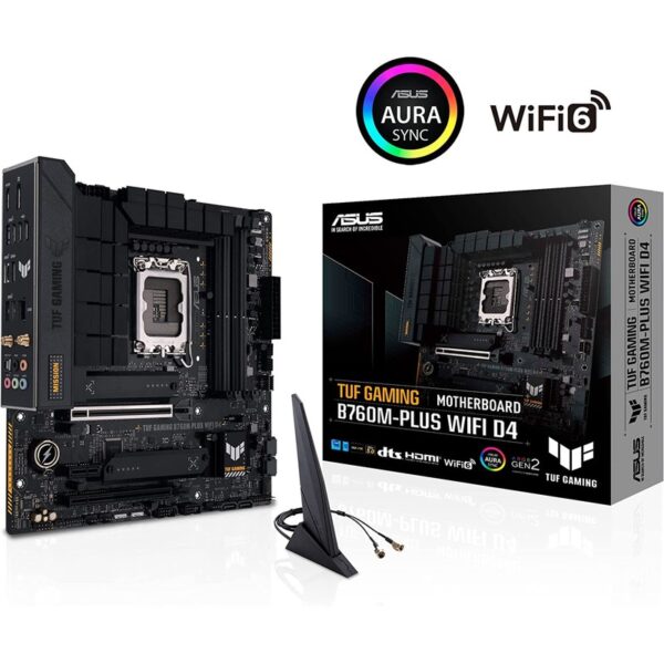 ASUS TUF Gaming B760M-Plus WIFI D4 Intel B760 LGA1700 Mainboard – TUF GAMING B760M-PLUS WIFI D4 (Warranty 3years with Avertek)